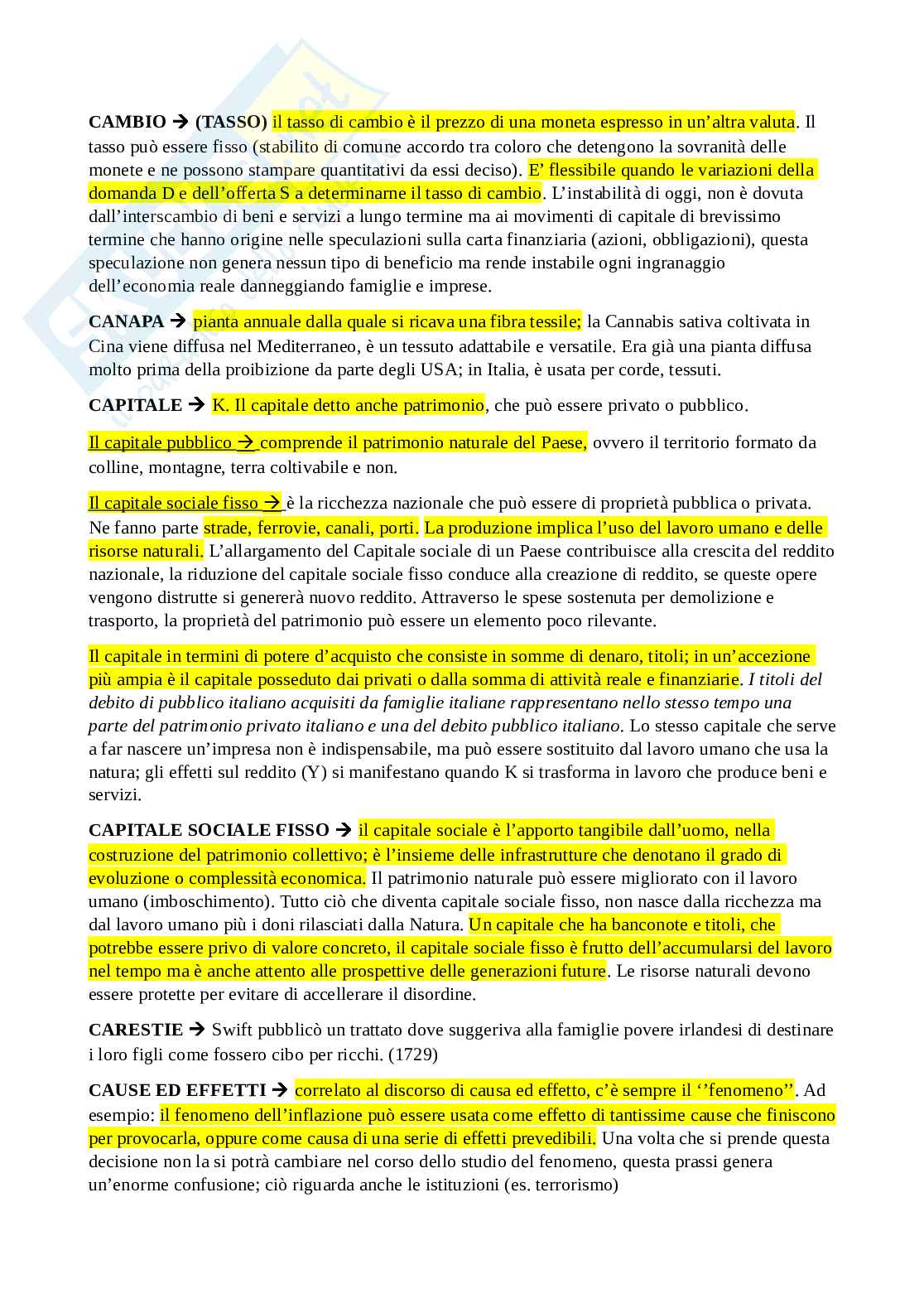 Glossario Politica economica internazionale Pag. 6