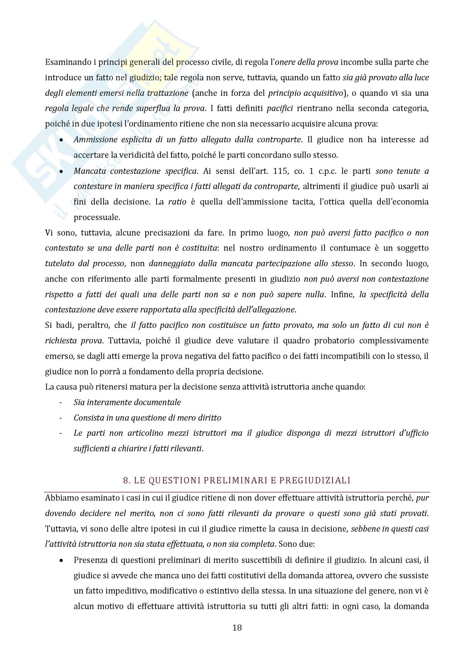 Riassunto esame Diritto Processuale Civile, Il Processo di Cognizione, prof. Vaccarella Pag. 16
