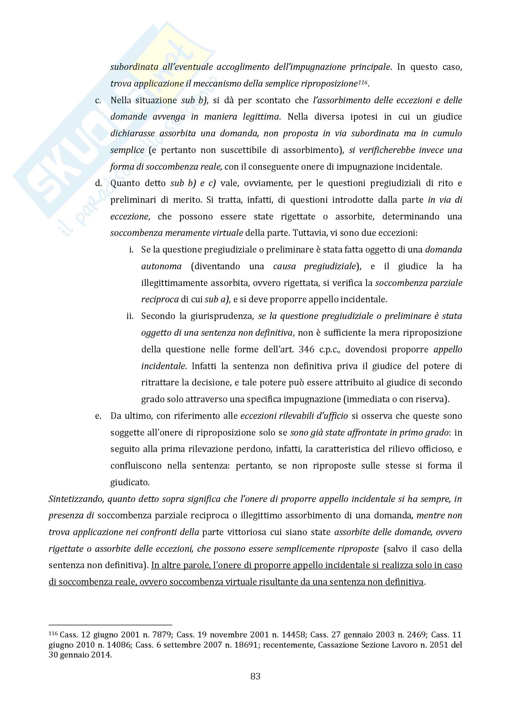 Riassunto esame Diritto Processuale Civile, Il Processo di Cognizione, prof. Vaccarella Pag. 81