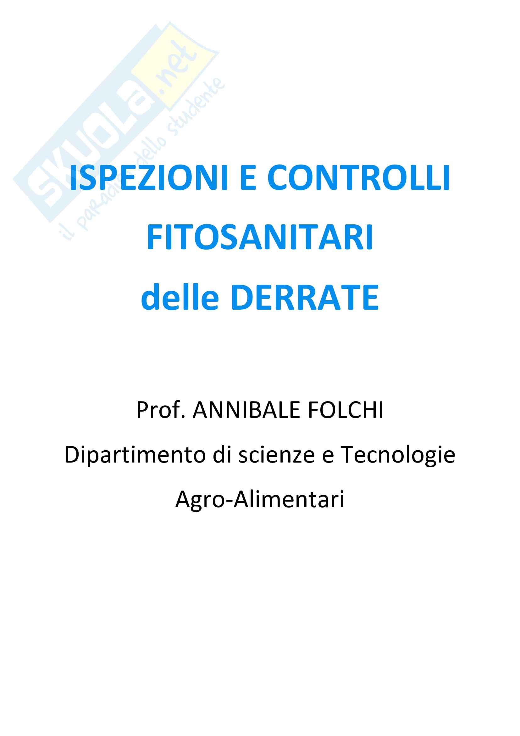 Ispezione e controlli fitosanitari delle derrate 1 Pag. 1