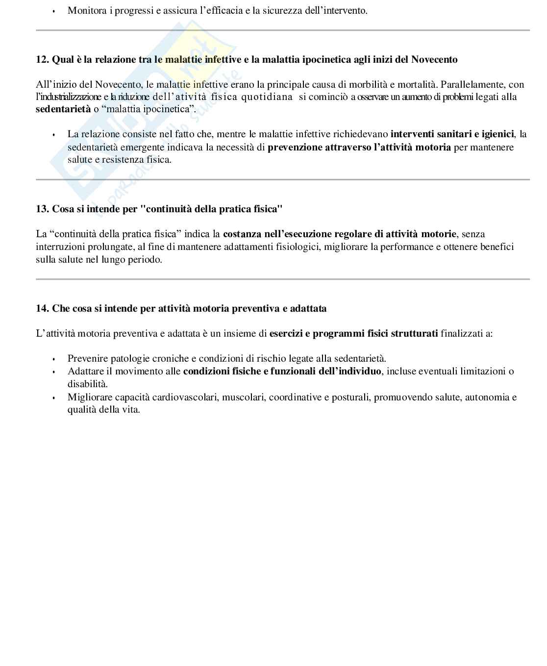 Risposte chiuse e aperte Attività motorie preventive e adattive aggiornate 2026 Pag. 6