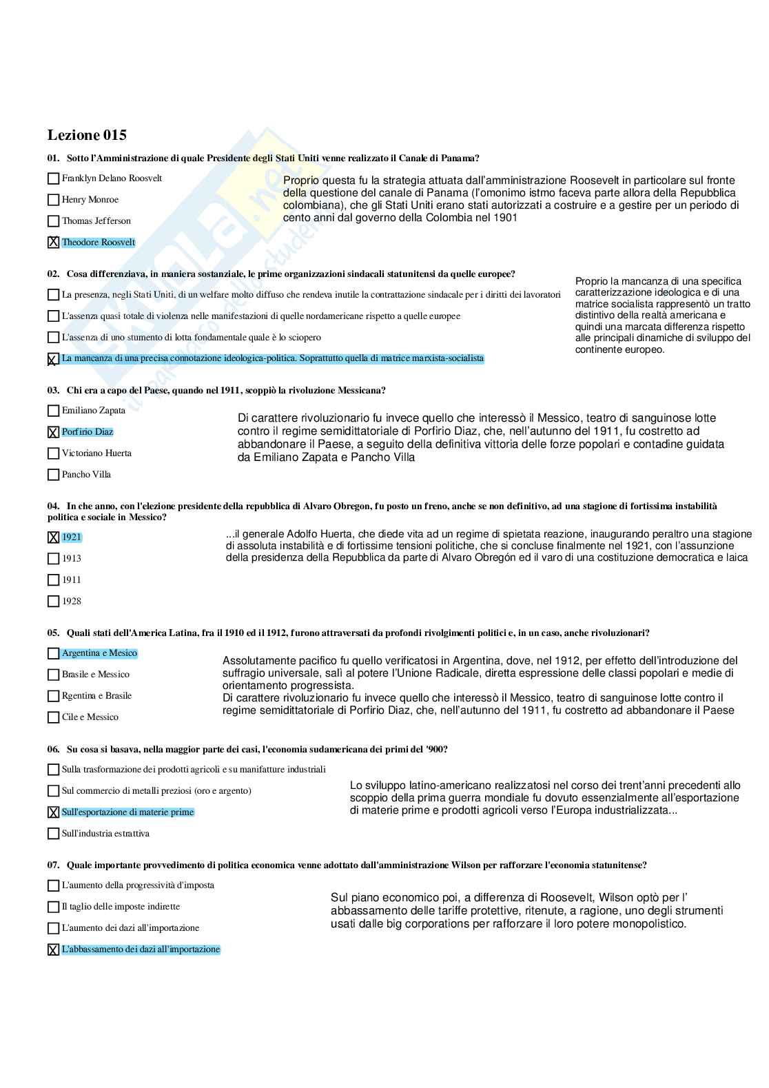 Paniere Storia contemporanea - Risposte multiple (2026) Pag. 36