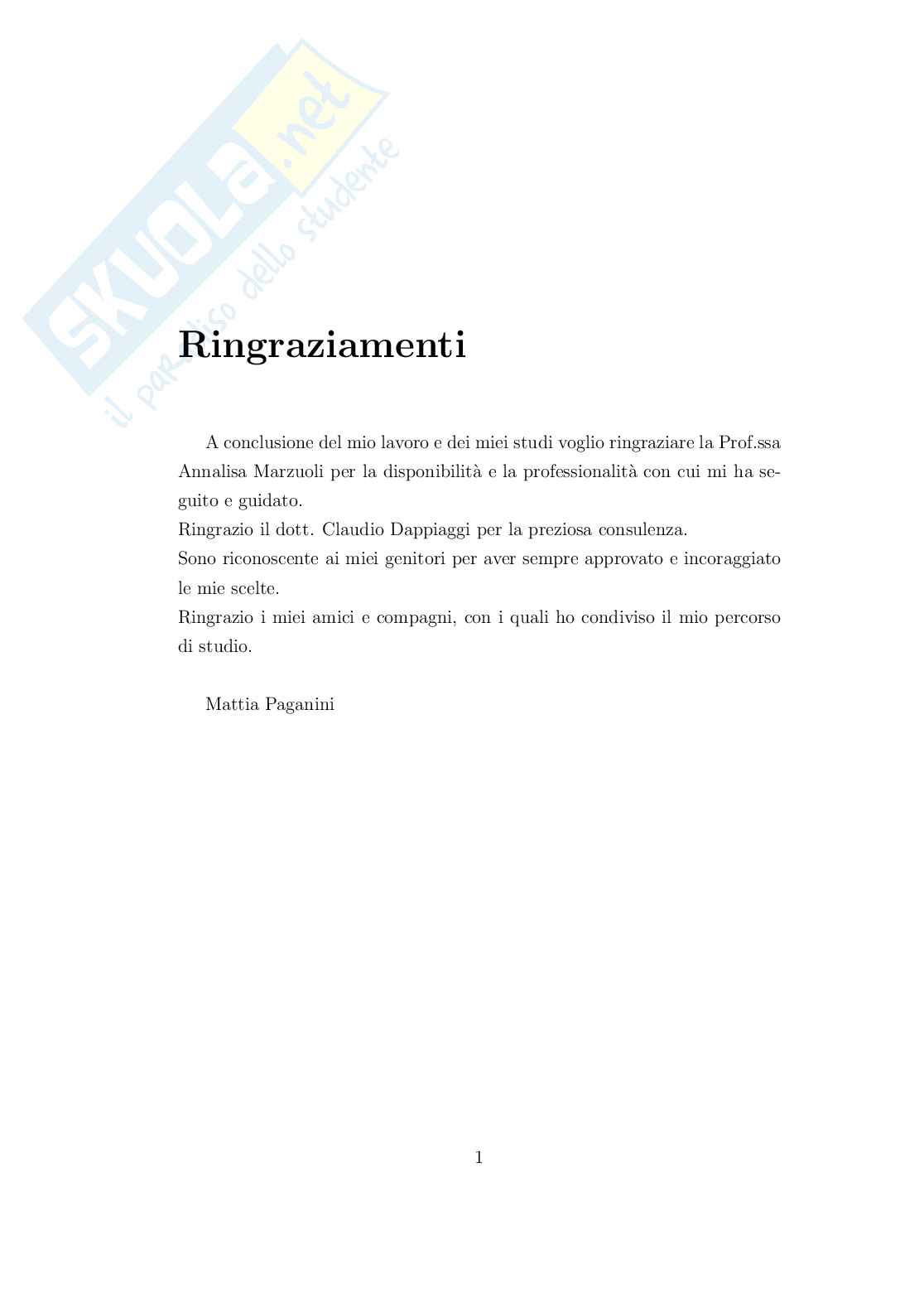 Gruppo delle trecce, sue rappresentazioni e invarianti dei nodi Pag. 2