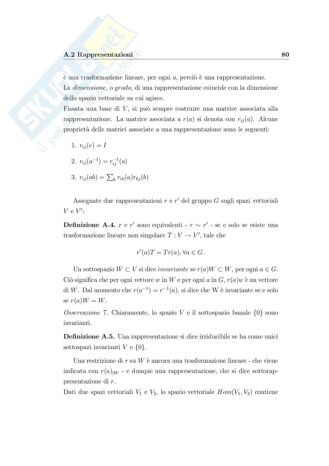 Gruppo delle trecce, sue rappresentazioni e invarianti dei nodi Pag. 81