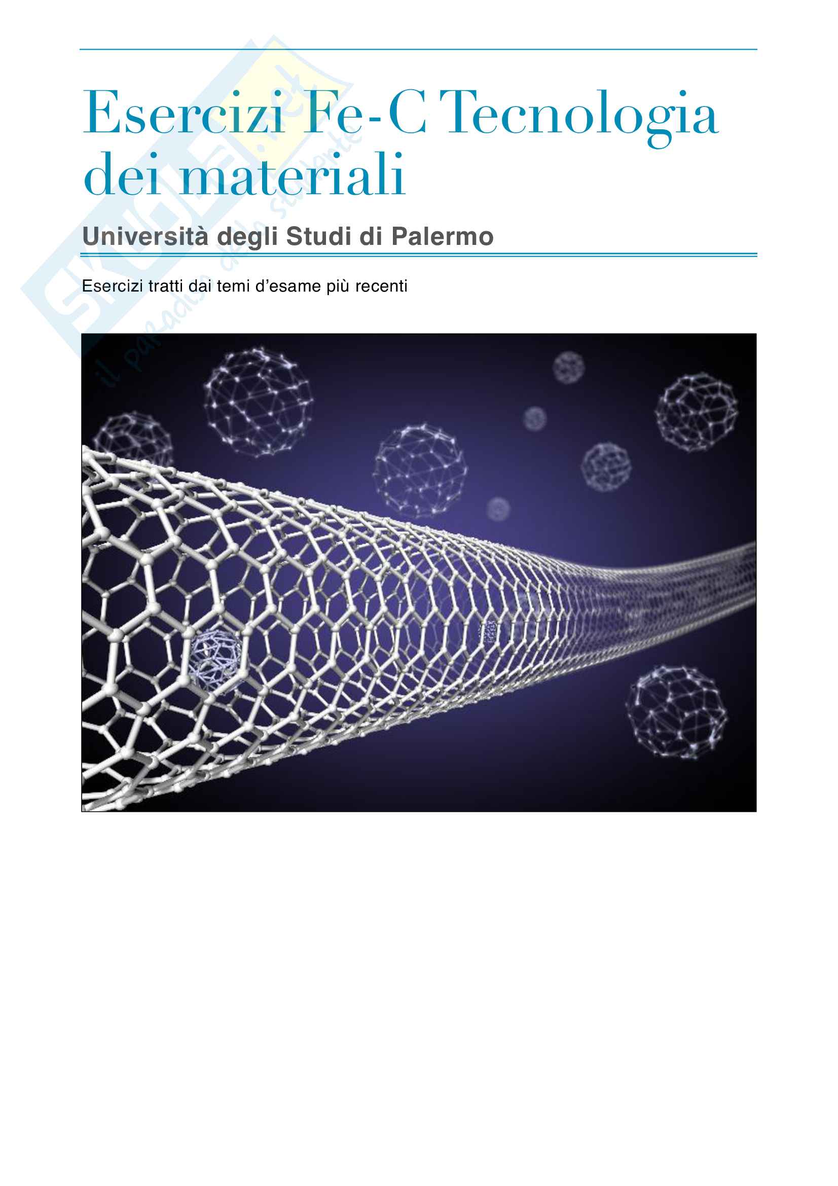 Esercizi di tecnologia di materiali: Ferro Carbonio Pag. 1