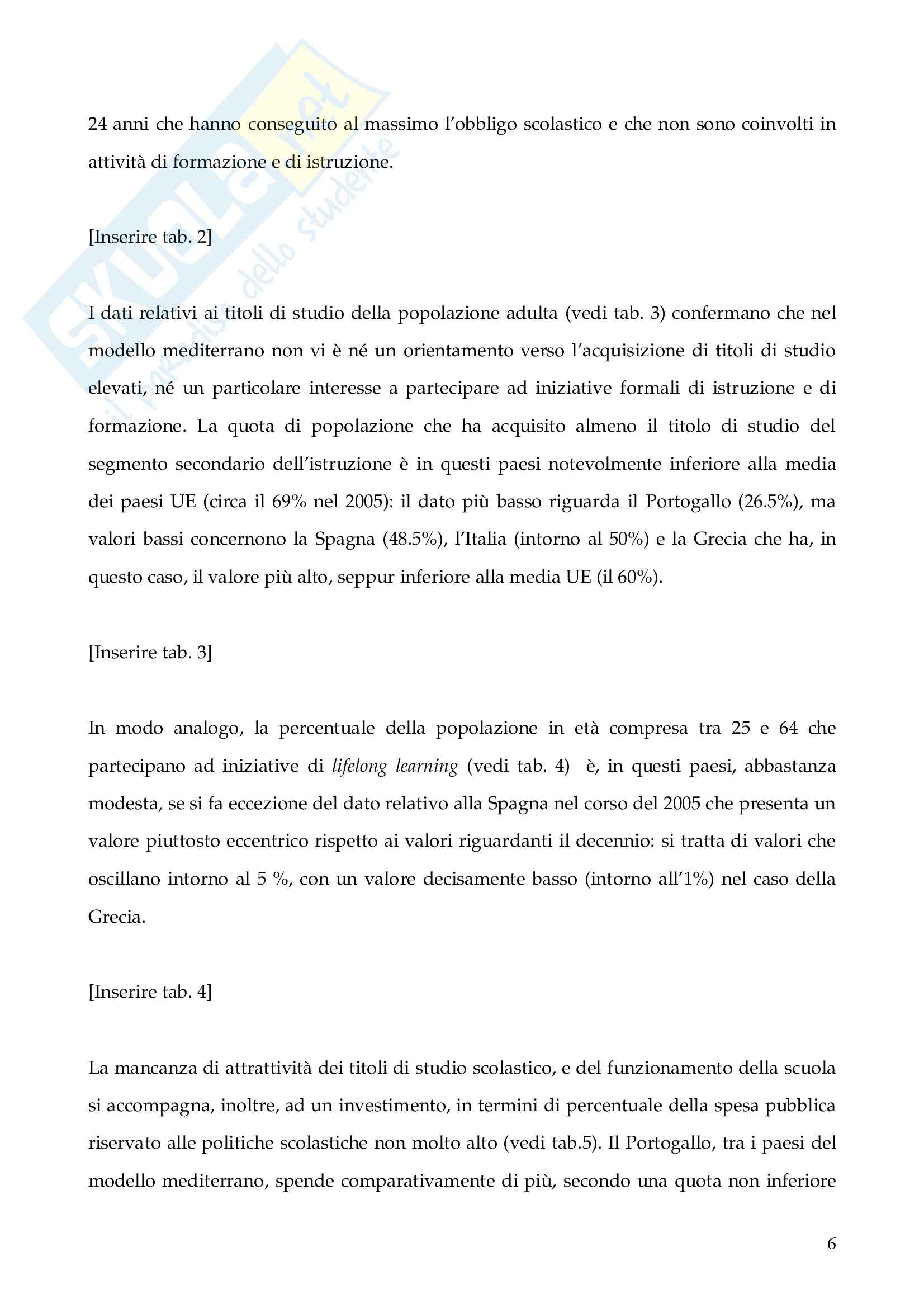 Sociologia dell'educazione - le politiche scolastiche Pag. 6
