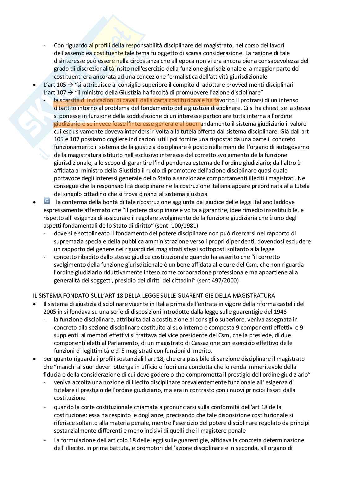 Riassunto esame Diritto comparato pubblico, Prof. Dal Canto Francesco, libro consigliato Lezioni di ordinamento giudiziario, seconda edizione, Francesco Dal canto Pag. 81