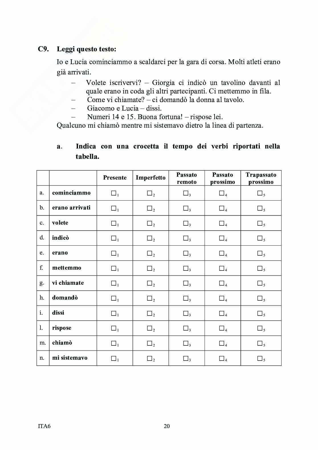 Prova Invalsi Italiano 2010/2011 - Prima Media Pag. 21
