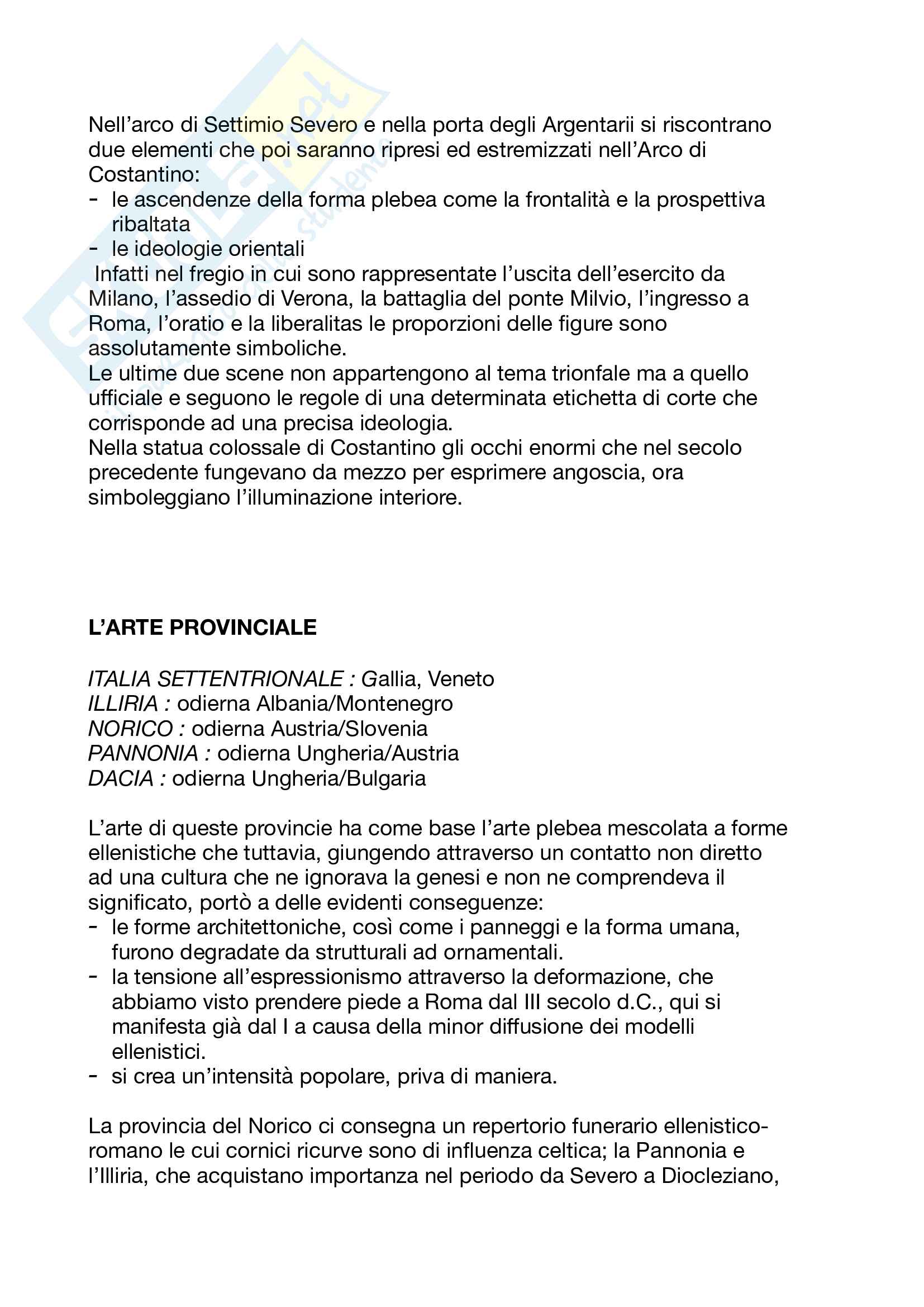 Riassunto esame archeologia romana, Prof. Coralini, libro consigliato La fine dell’arte antica, Bandinelli Pag. 2