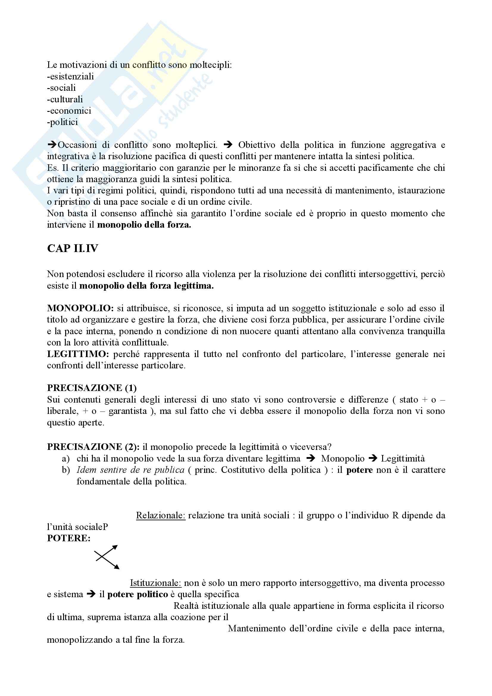Riassunto esame Scienza Politica, prof. indefinito, libro consigliato Scienza Politica, Fisichella Pag. 11