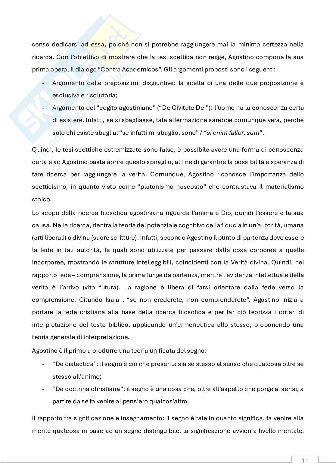 Appunti Storia della filosofia medievale (b)  Pag. 11