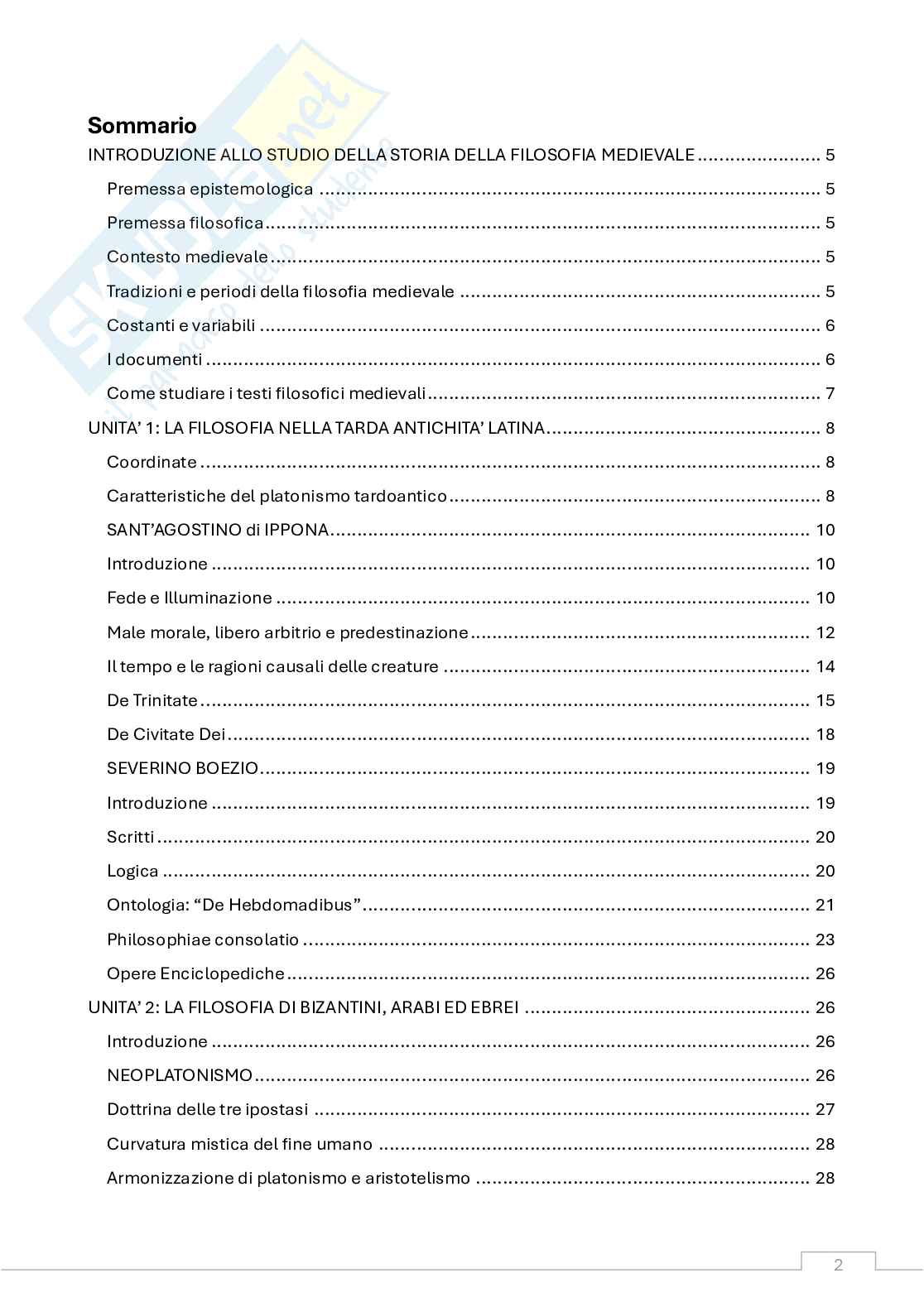 Appunti Storia della filosofia medievale (b)  Pag. 2