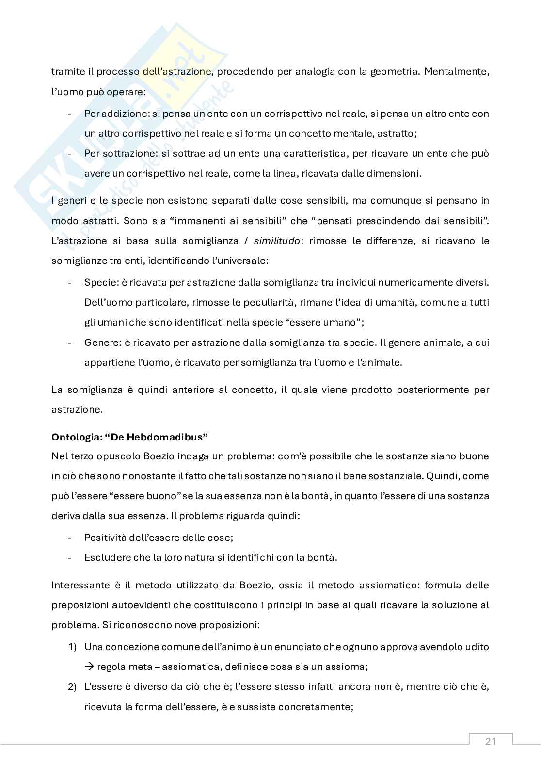 Appunti Storia della filosofia medievale (b)  Pag. 21