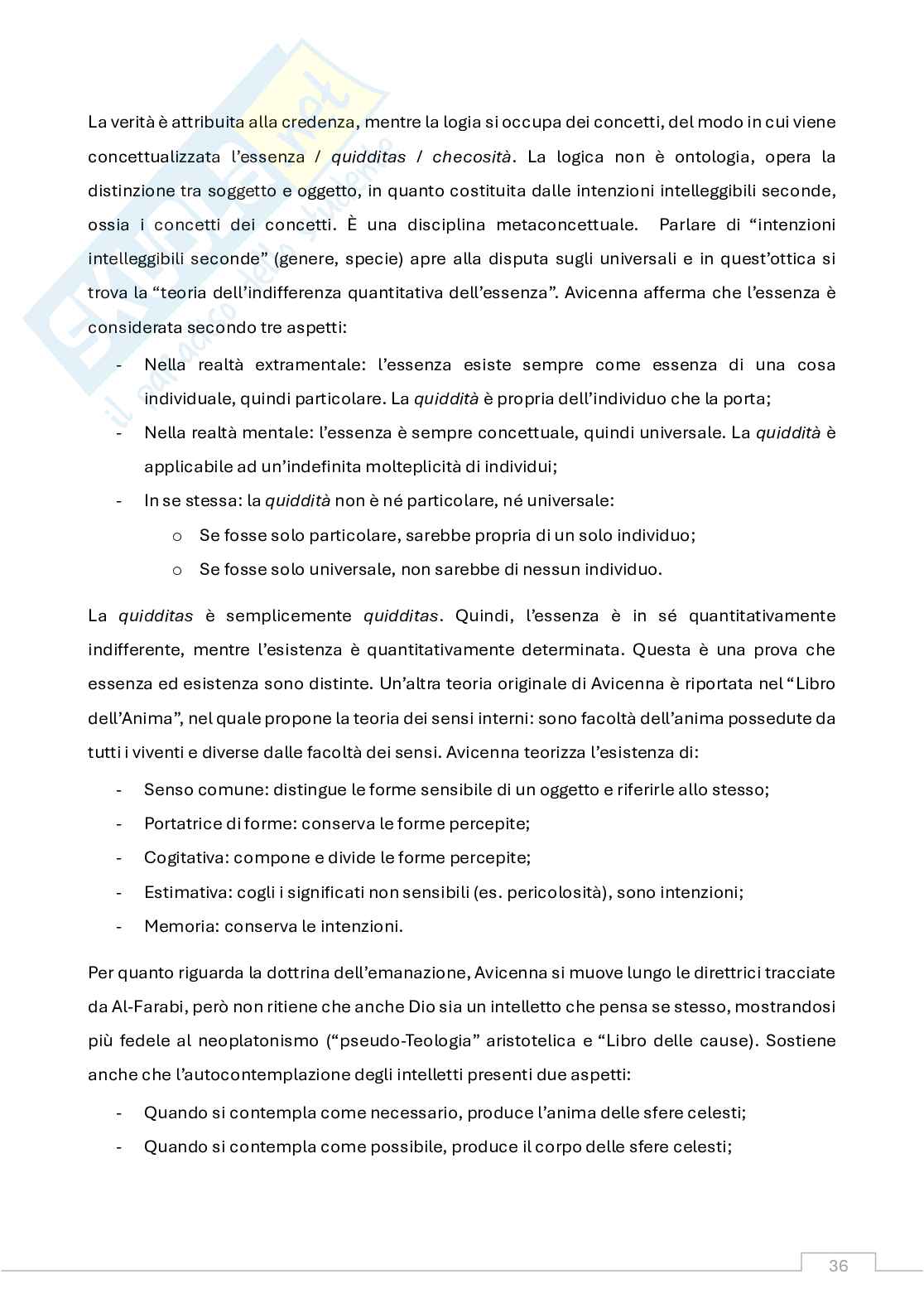 Appunti Storia della filosofia medievale (b)  Pag. 36