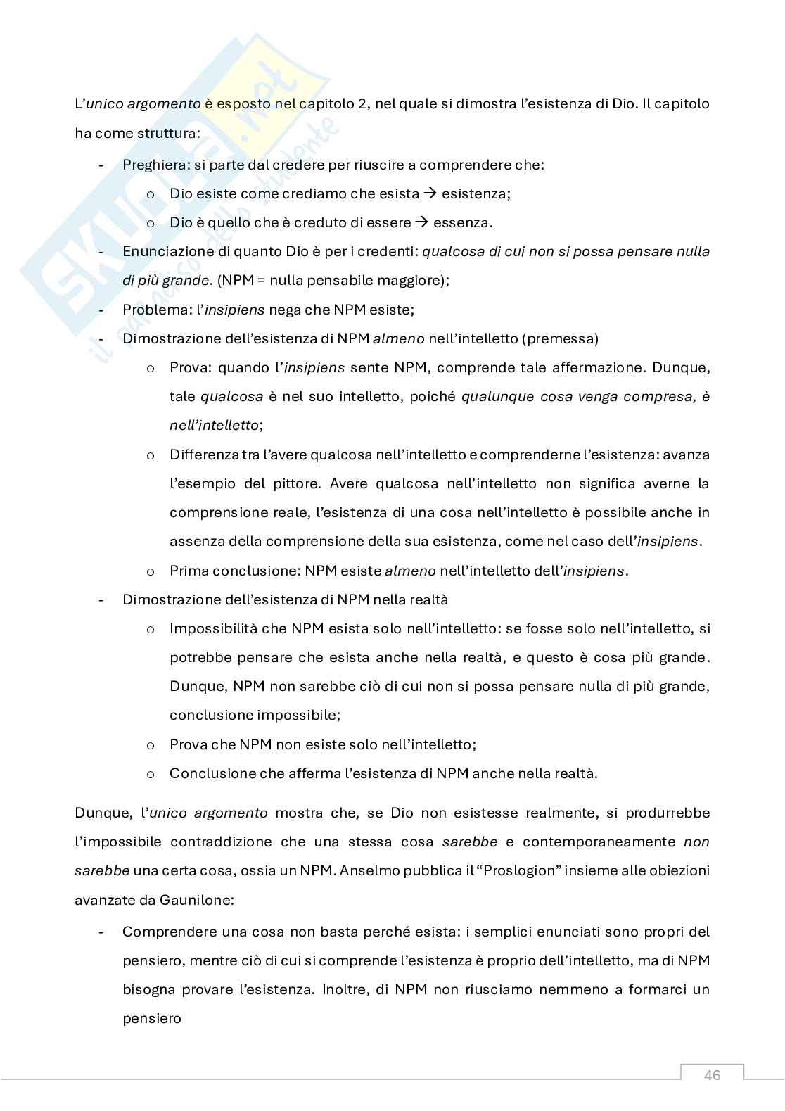 Appunti Storia della filosofia medievale (b)  Pag. 46