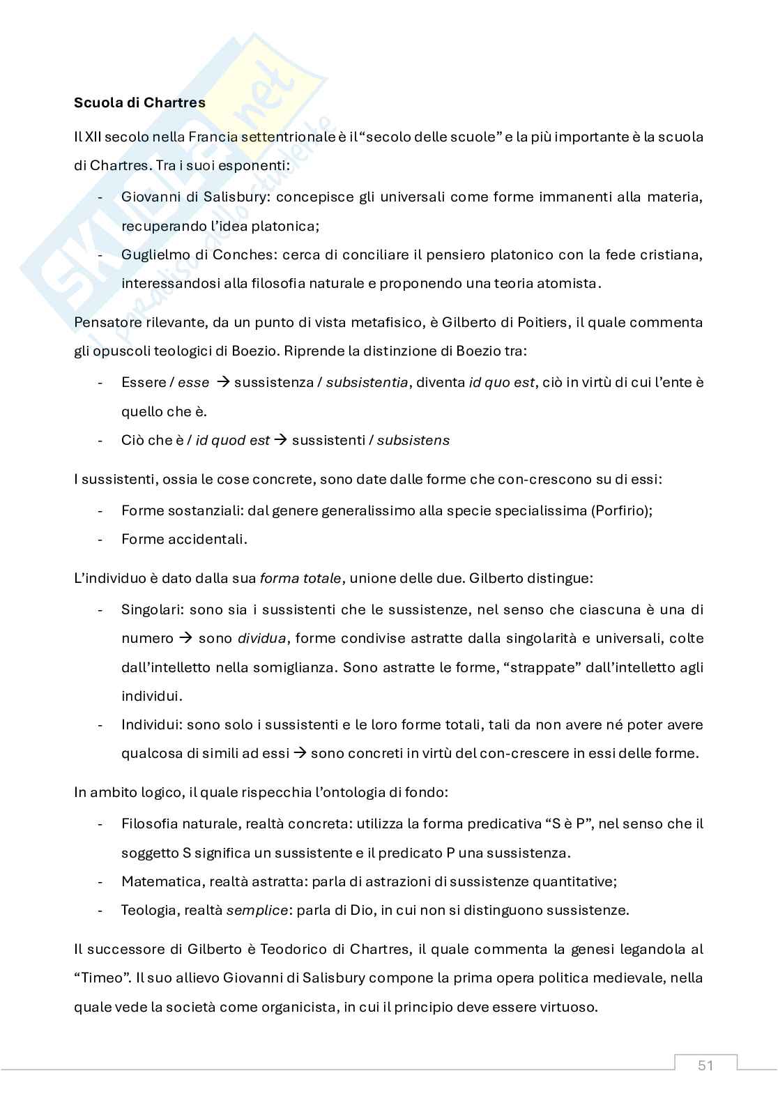 Appunti Storia della filosofia medievale (b)  Pag. 51