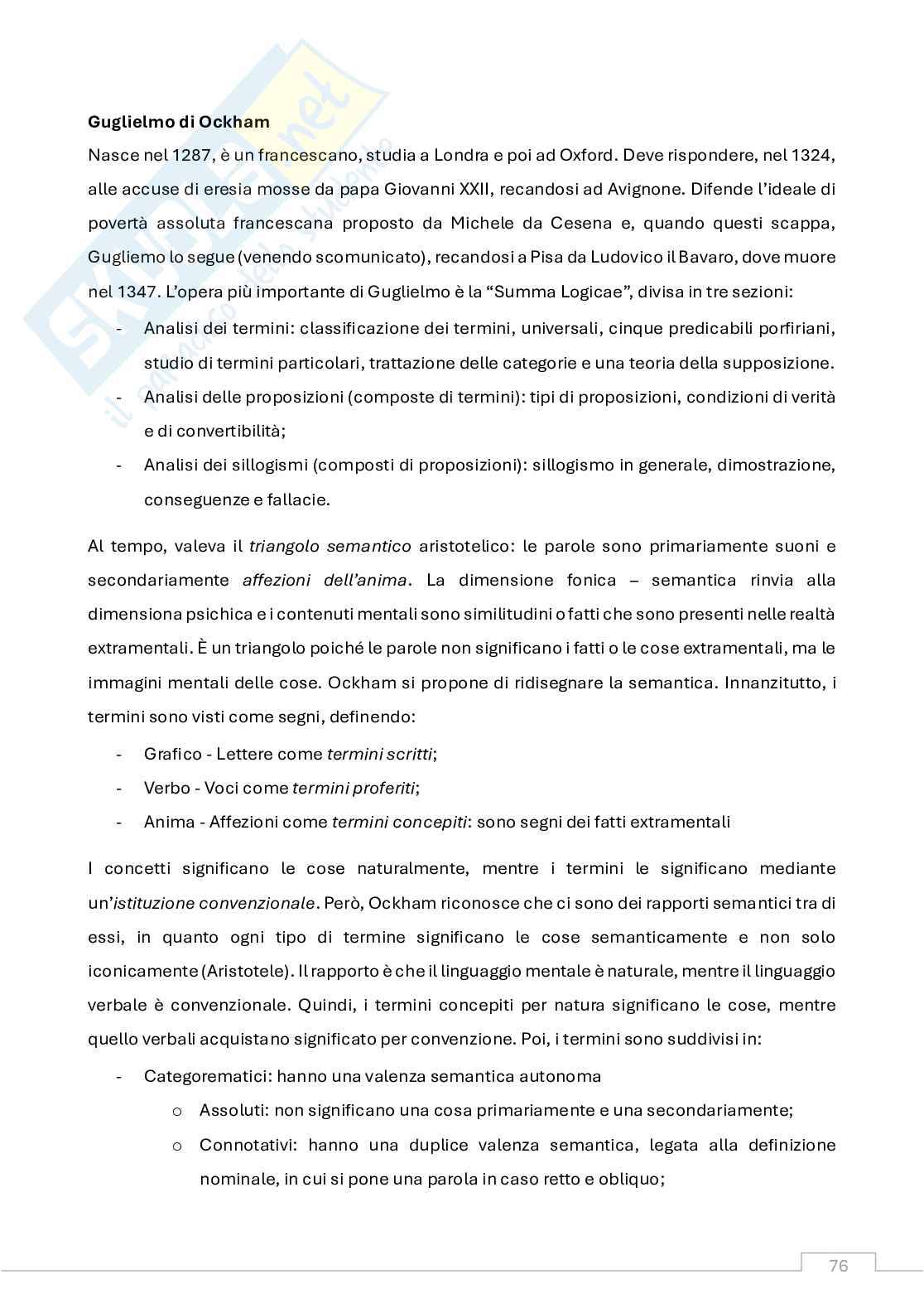 Appunti Storia della filosofia medievale (b)  Pag. 76