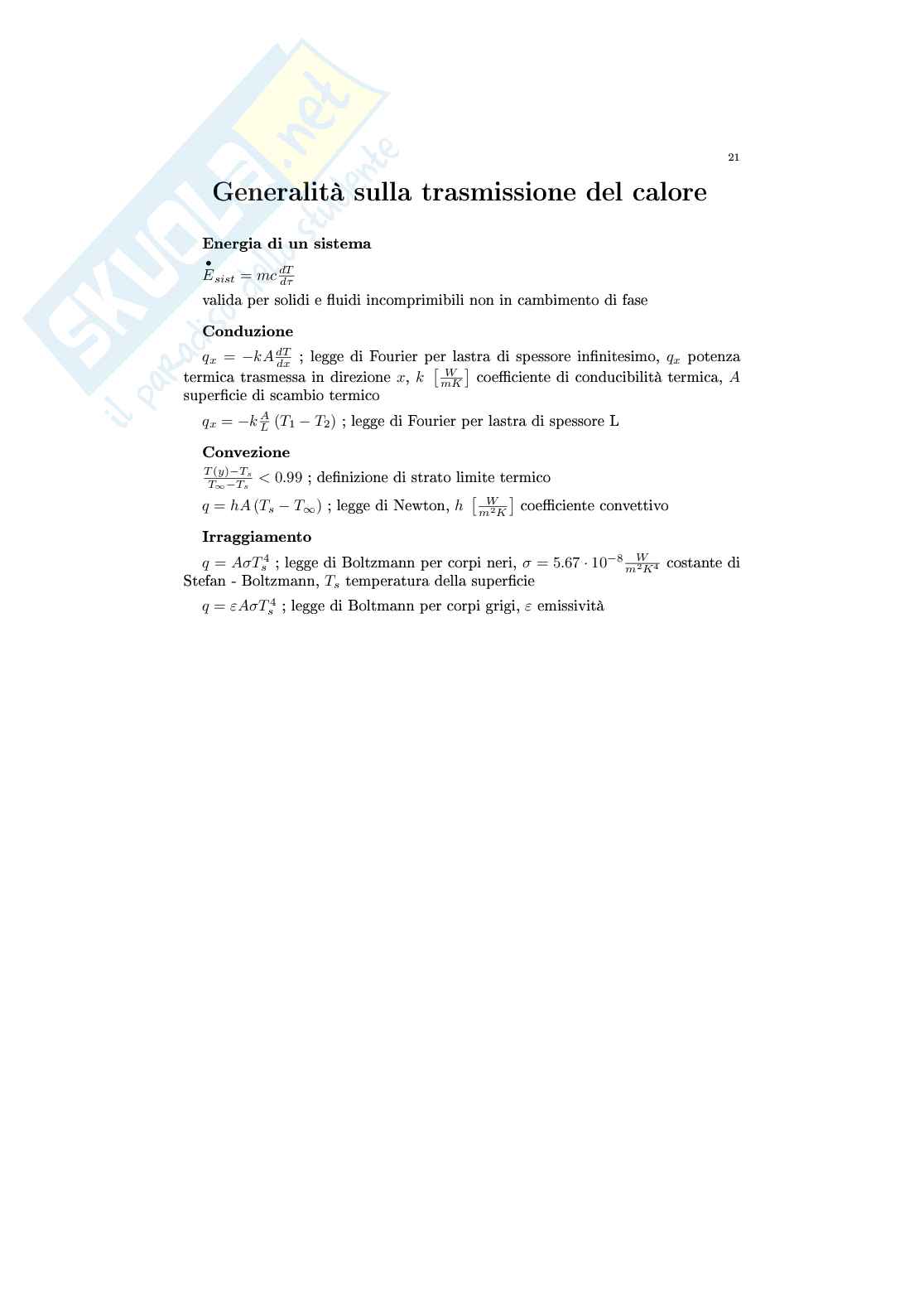 Formulario di Fisica Tecnica Pag. 21