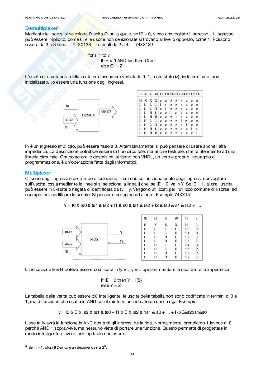 Sistemi di Elettronica Digitale Pag. 41