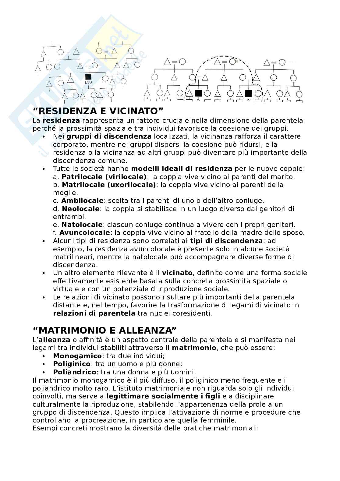 Riassunto esame Antropologia sociale e della famiglia, Prof. Parisi Rosa, libro consigliato Elementi di antropologia culturale, Fabietti Pag. 51