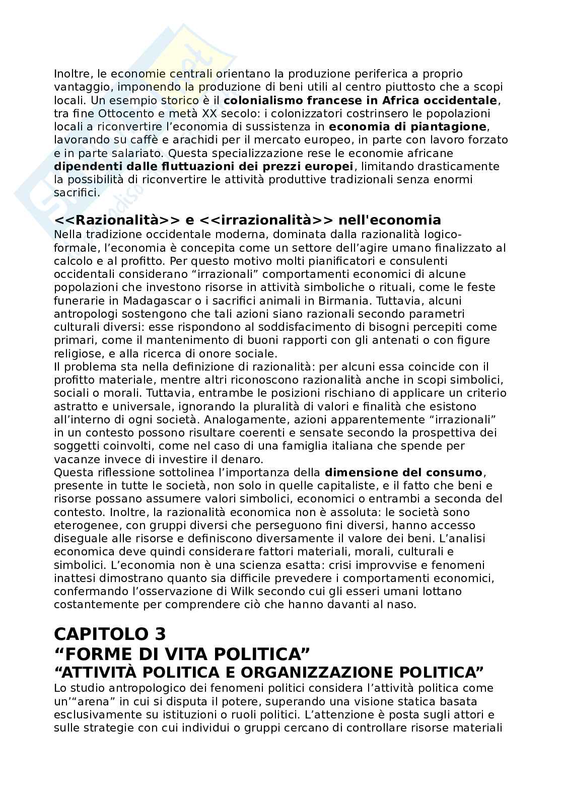 Riassunto esame Antropologia sociale e della famiglia, Prof. Parisi Rosa, libro consigliato Elementi di antropologia culturale, Fabietti Pag. 91