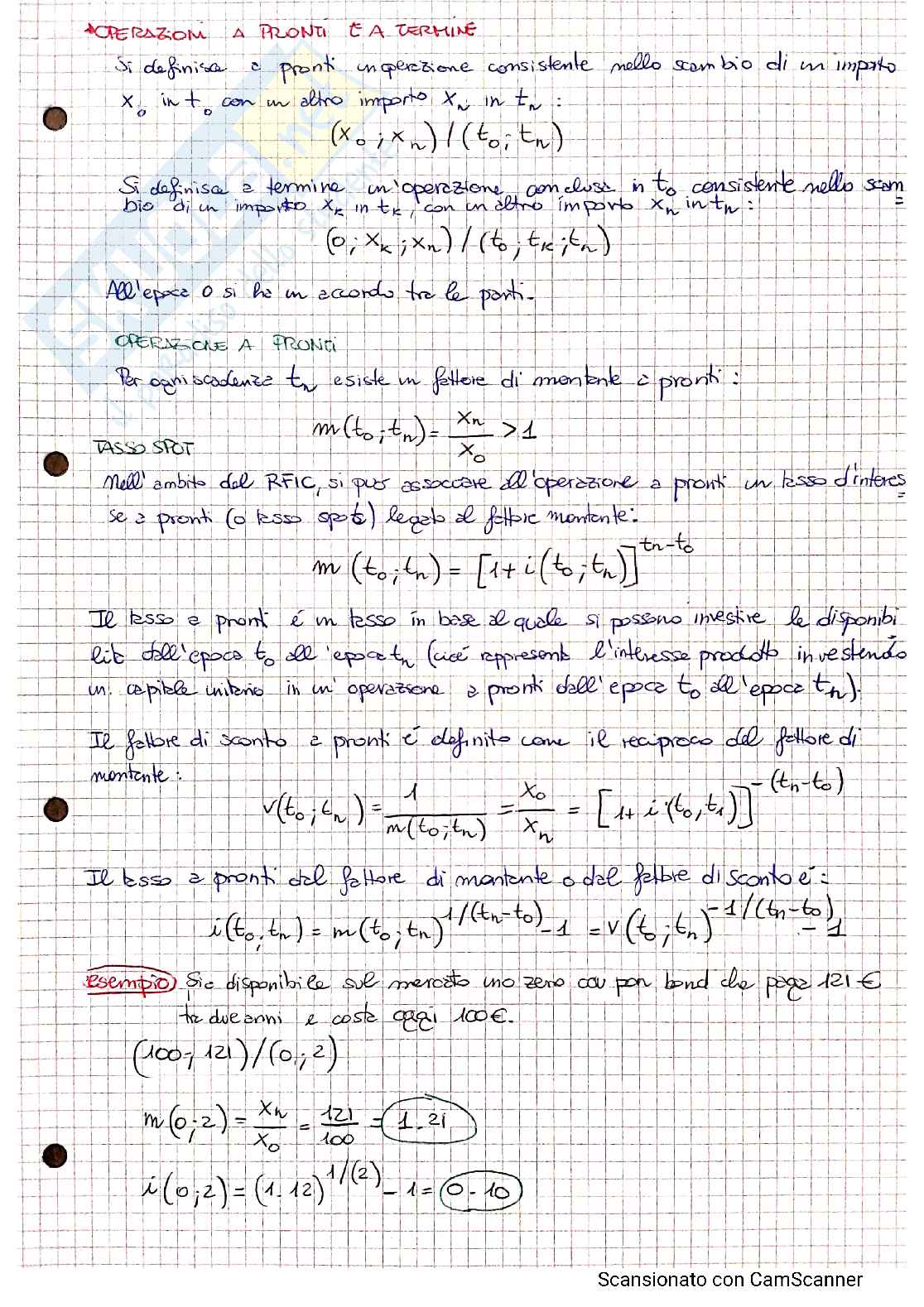 Appunti di Matematica finanziaria Pag. 46