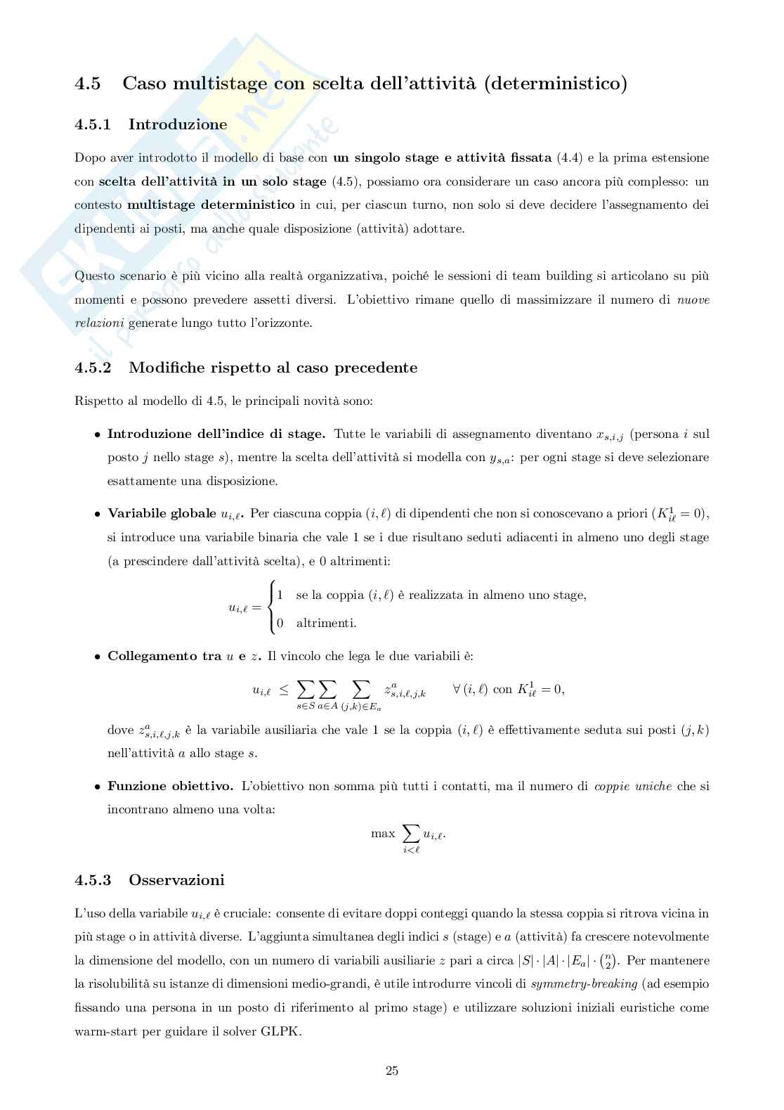 Ottimizzazione delle reti sociali in contesti organizzativi  Pag. 26