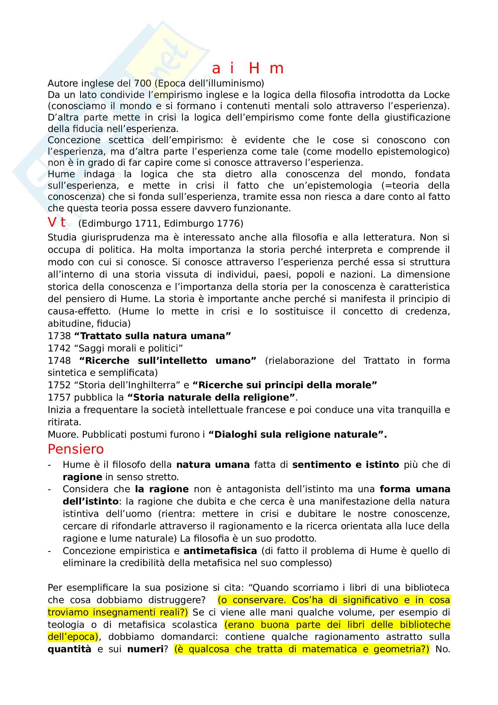 David Hume Pag. 1
