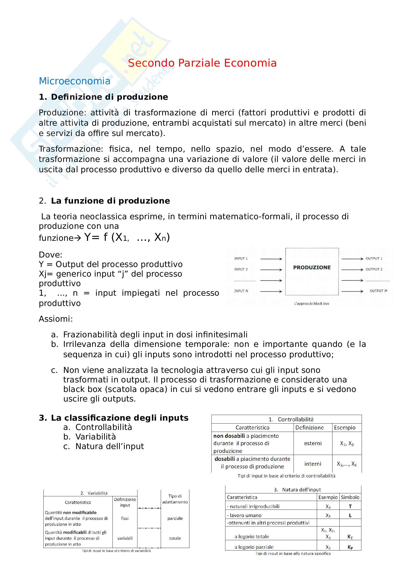 Domande seconda prova economia