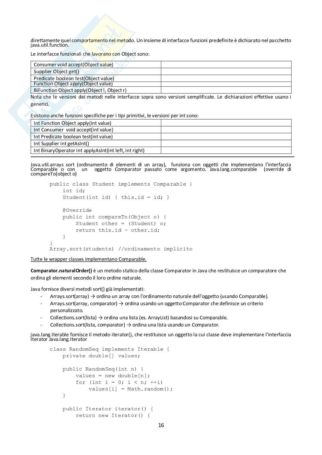 Appunti di Programmazione ad oggetti - Java Pag. 16