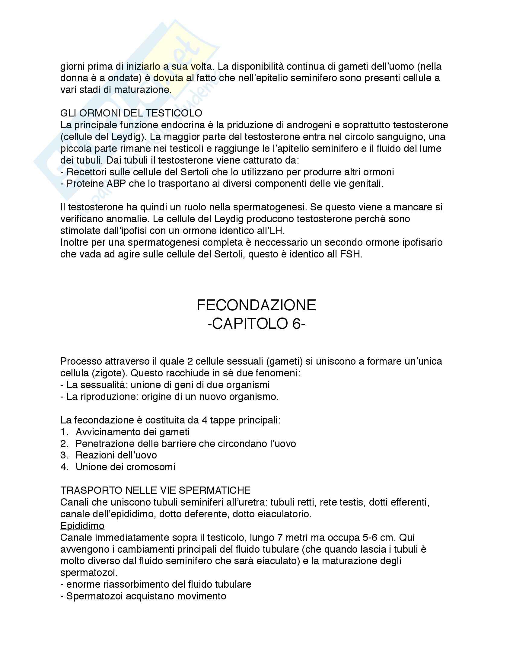 Riassunto esame Embriologia, prof. Procacci, libro consigliato Embriologia, Barbieri, Carinci Pag. 6