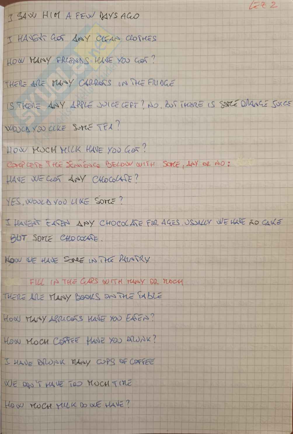 Paniere Lingua inglese Pag. 1