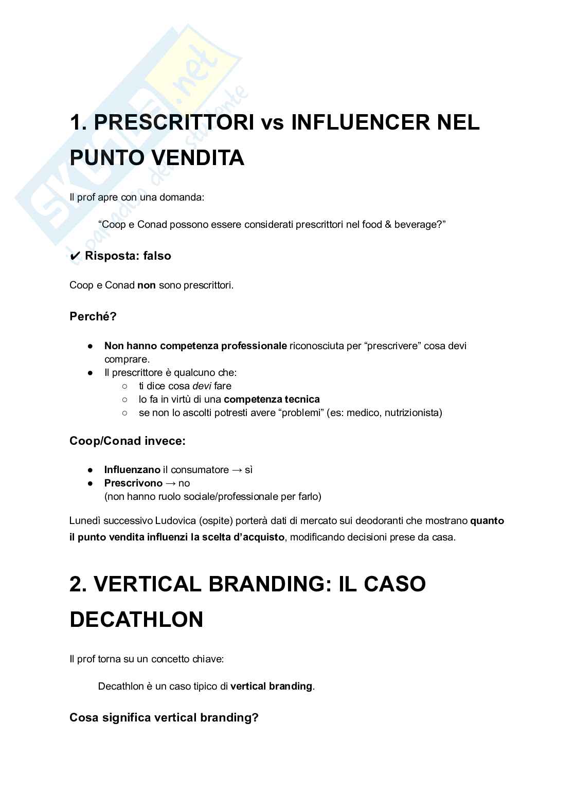 Marketing - Prescrittori Pag. 1