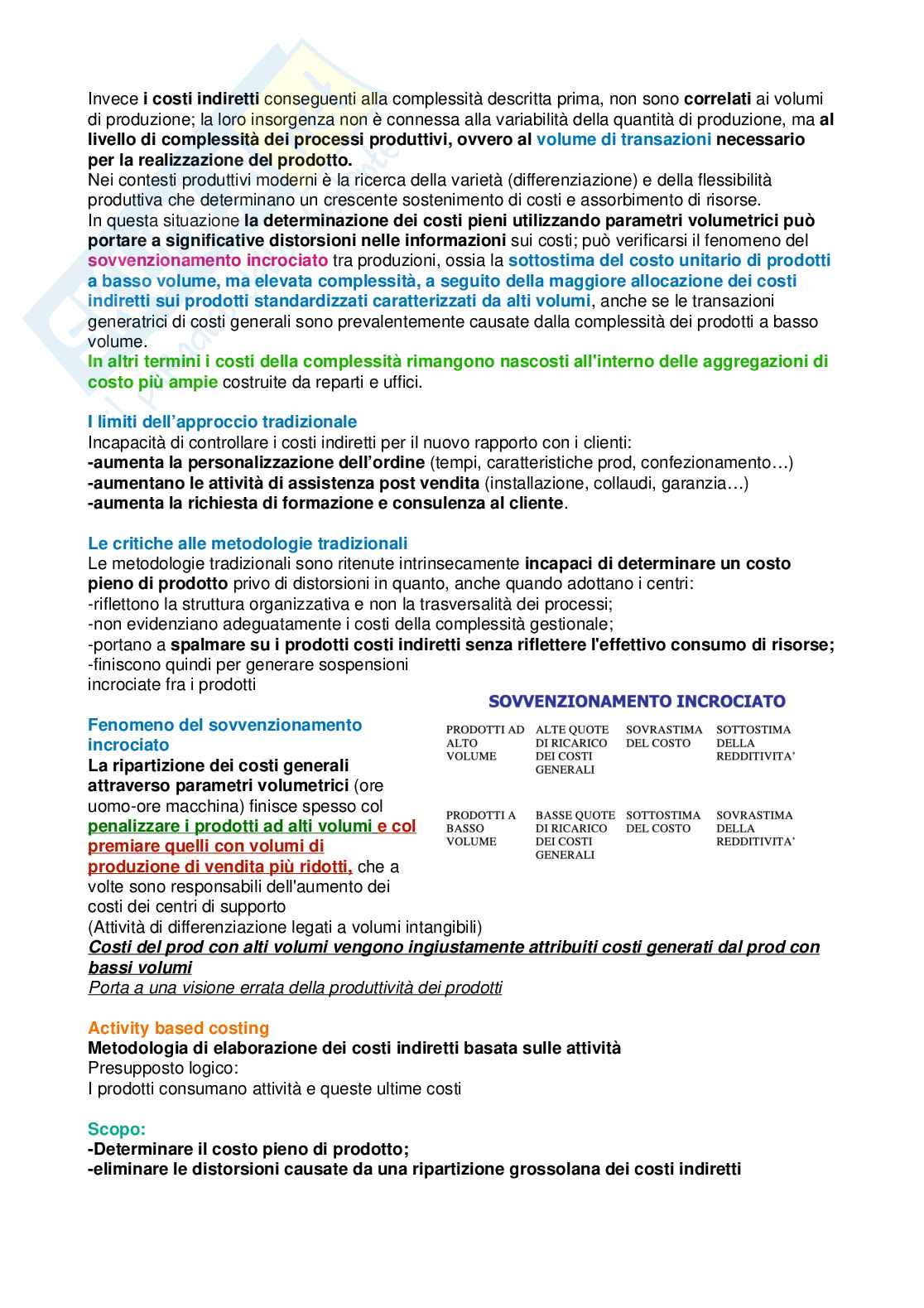 Riassunto esame Controllo di gestione, Prof. Lucianetti Lorenzo, libro consigliato Cost Management, Sistemi manageriali di programmazione e controllo, Cinquini, Brusa Pag. 41