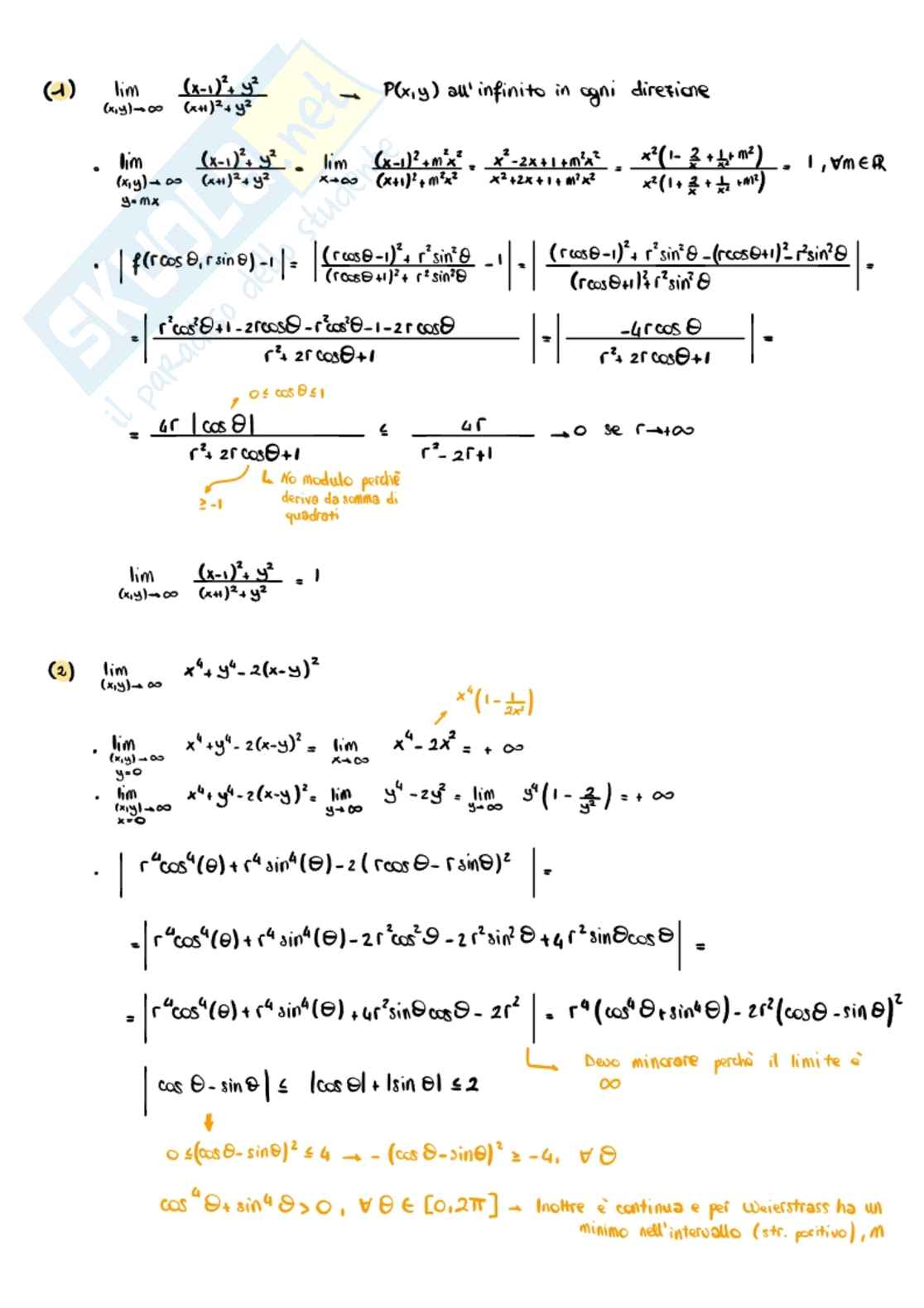 Esercizi di Analisi matematica 2  Pag. 2