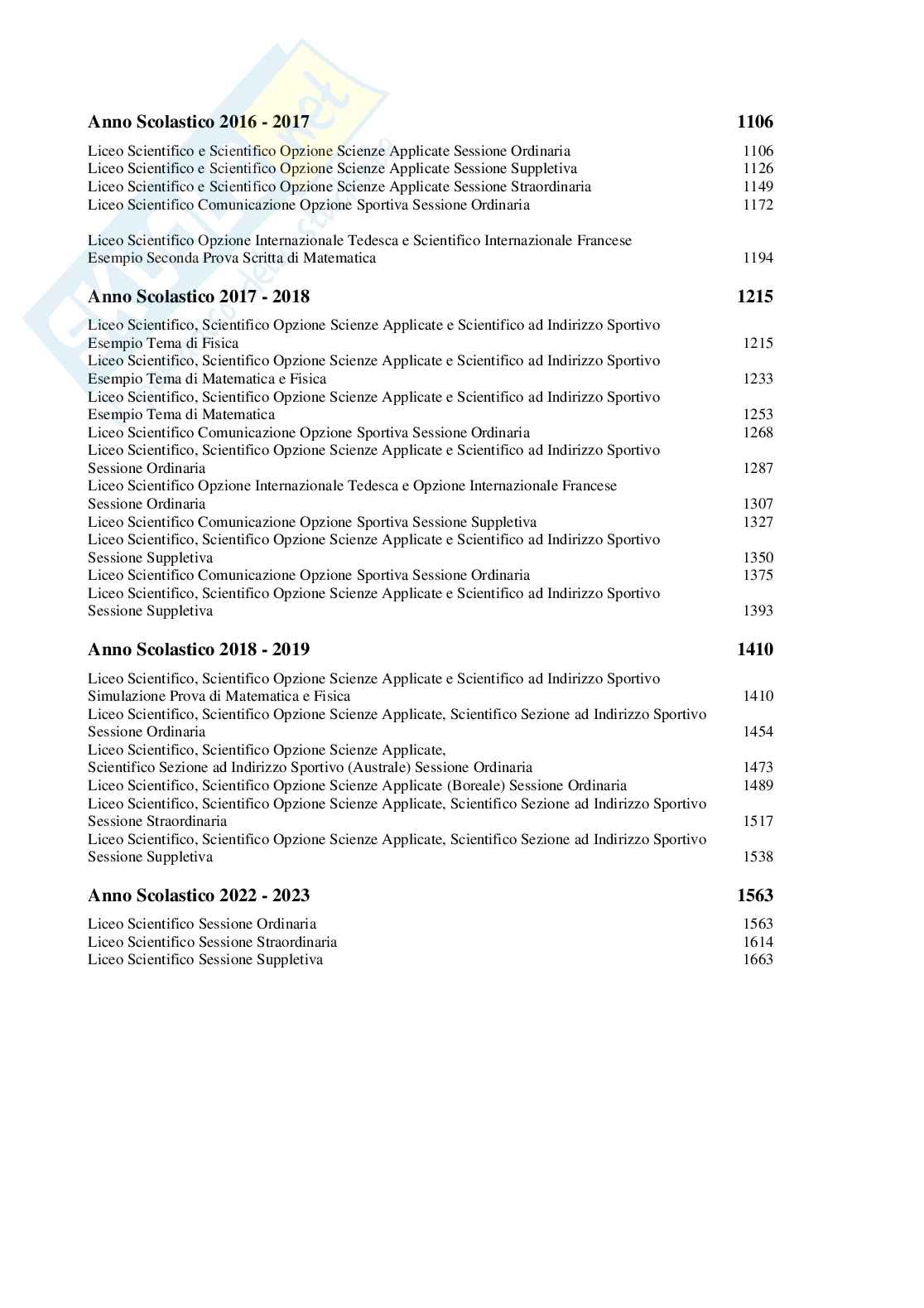 La seconda prova di Matematica per il liceo scientifico (ed. 2023) Pag. 6