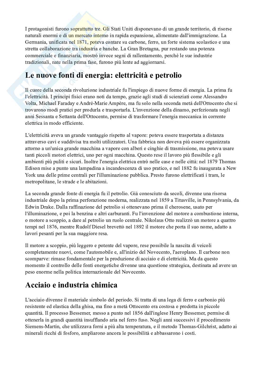 Seconda Rivoluzione industriale  Pag. 2
