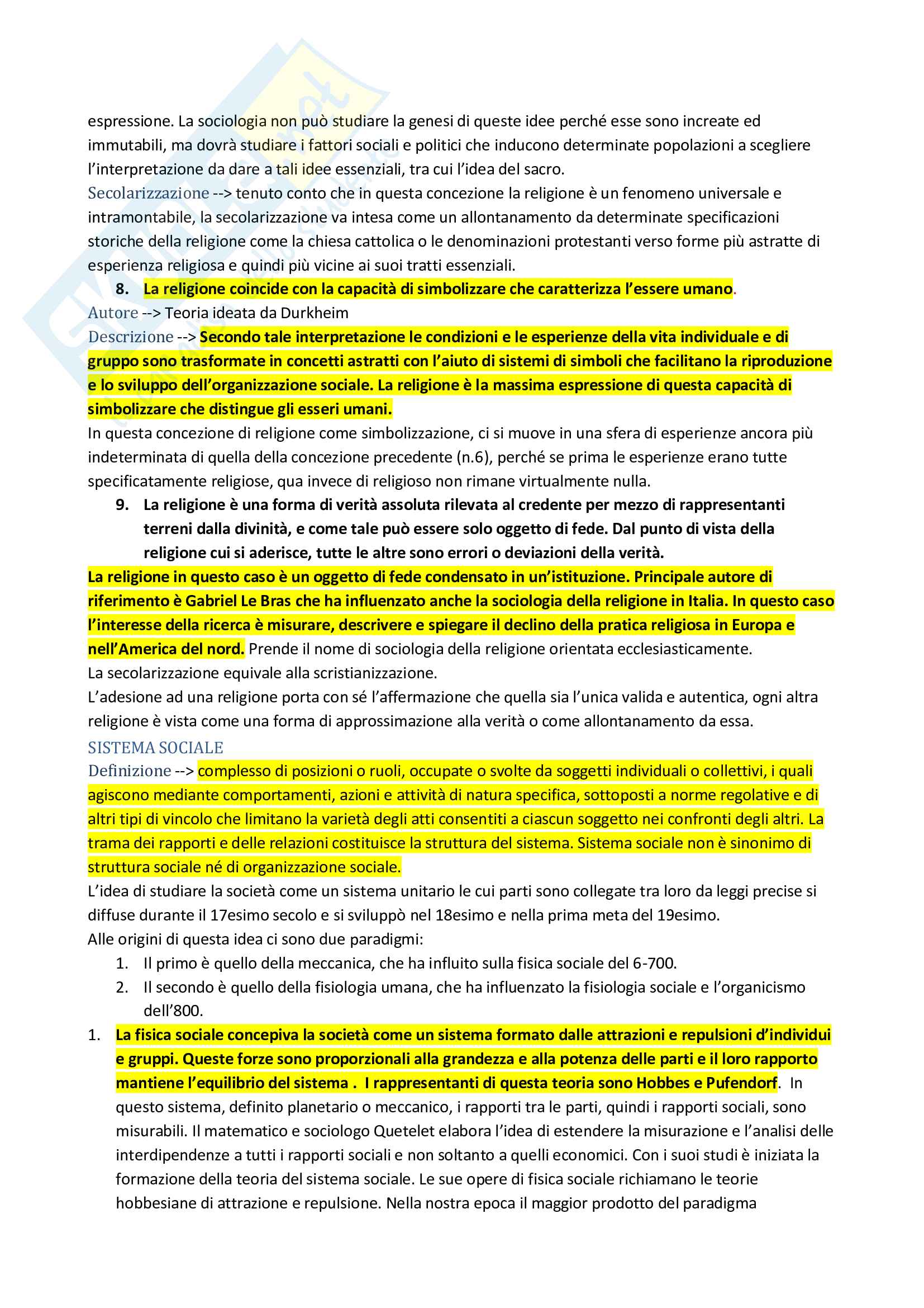 Sociologia generale, prof. Scalon Pag. 26