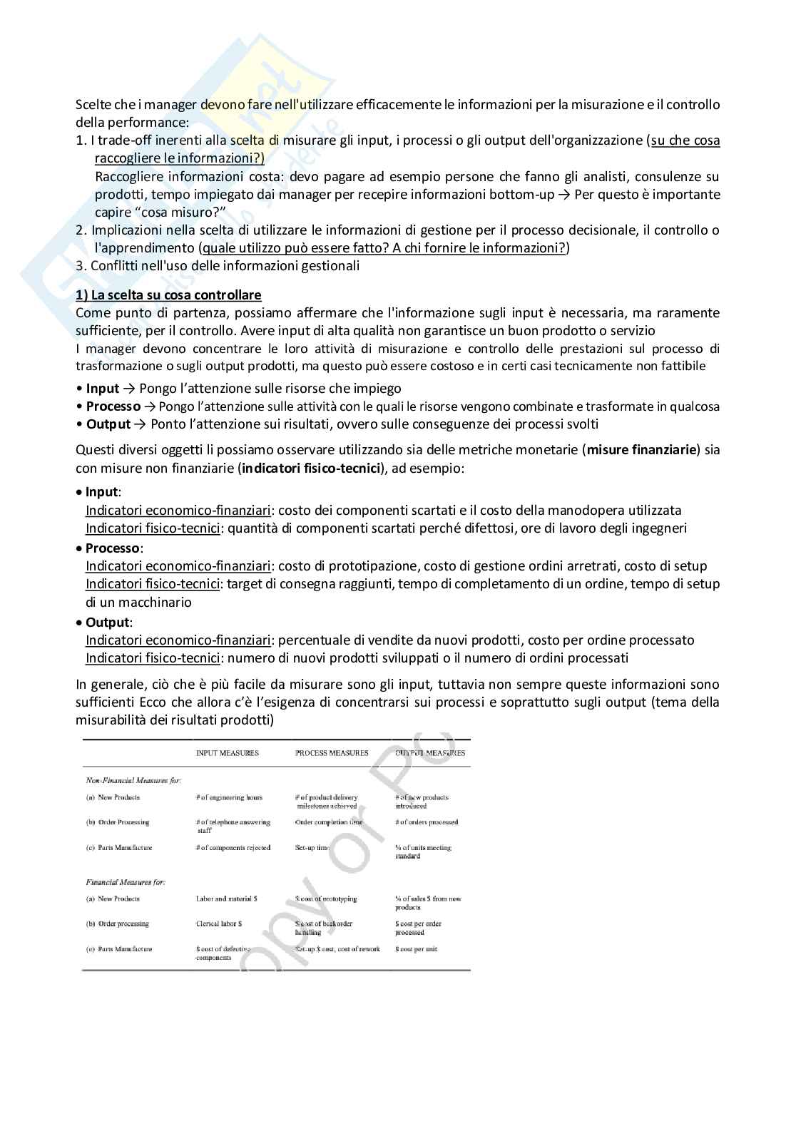 Appunti di Controllo direzionale e valutazione delle performance - Modulo 1 Pag. 26