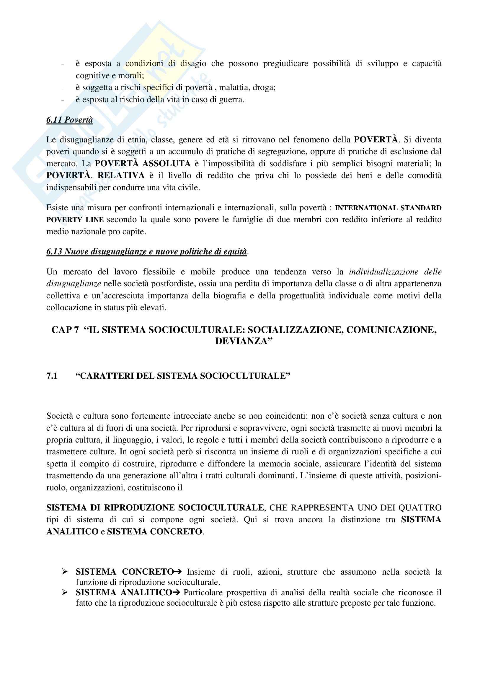Riassunto esame Sociologia generale, prof. Moro, libro consigliato Manuale di sociologia, Gallino Pag. 26