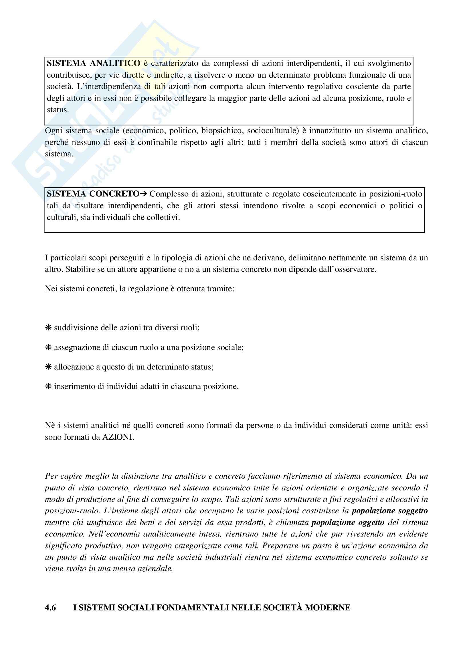 Riassunto esame Sociologia generale, prof. Moro, libro consigliato Manuale di sociologia, Gallino Pag. 6