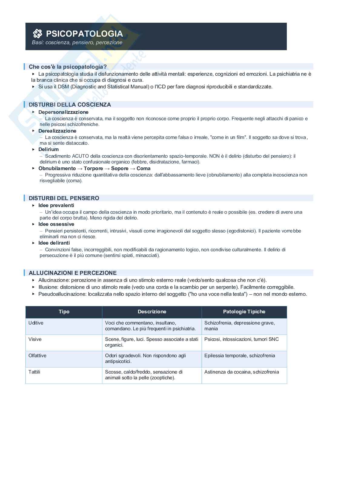 Schemi per esame di psichiatria Pag. 2