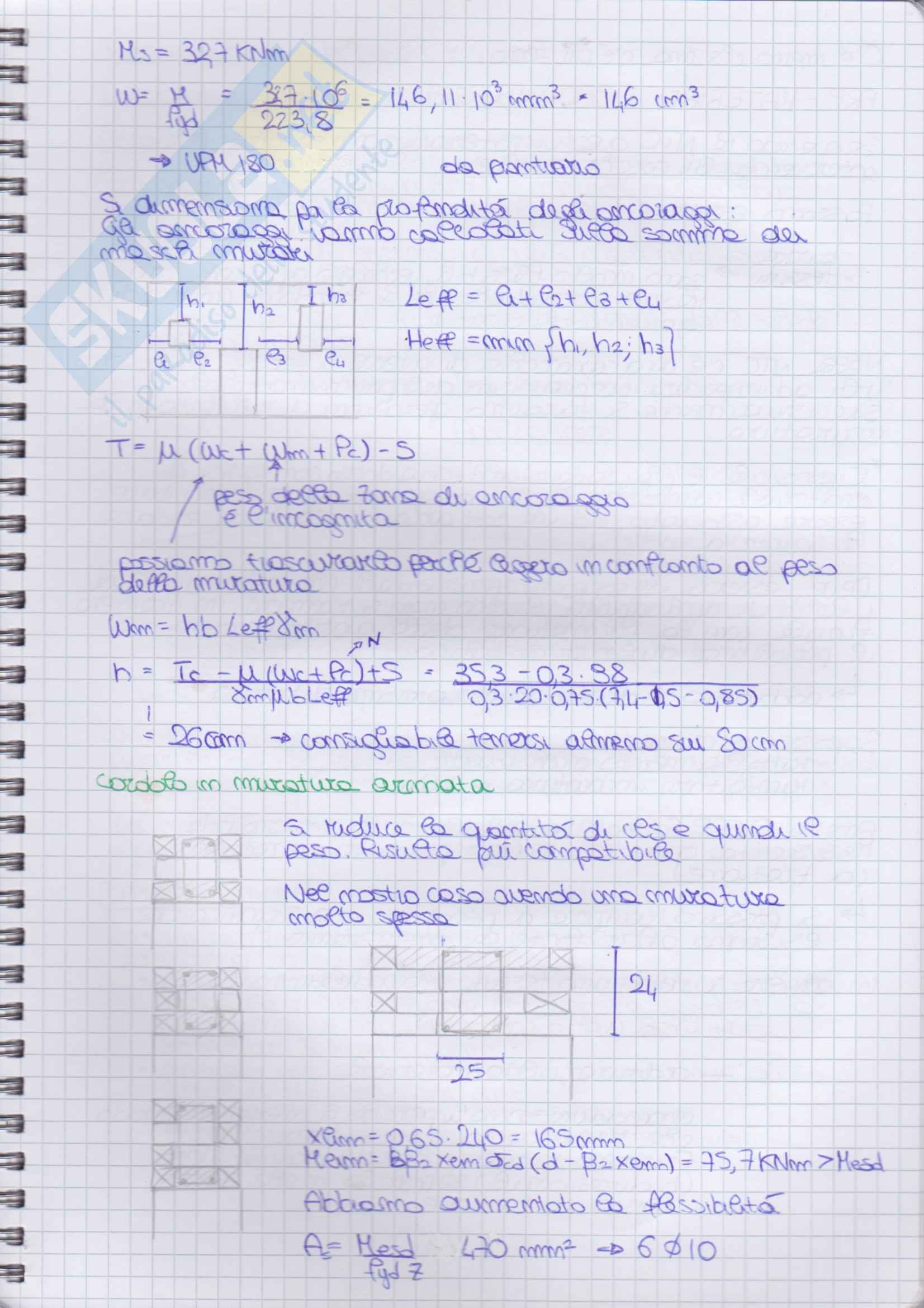 Problemi strutturali nell'edilizia storica - Esercizi Pag. 36