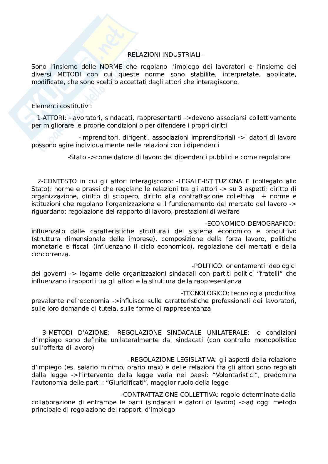 Relazioni industriali  Pag. 2