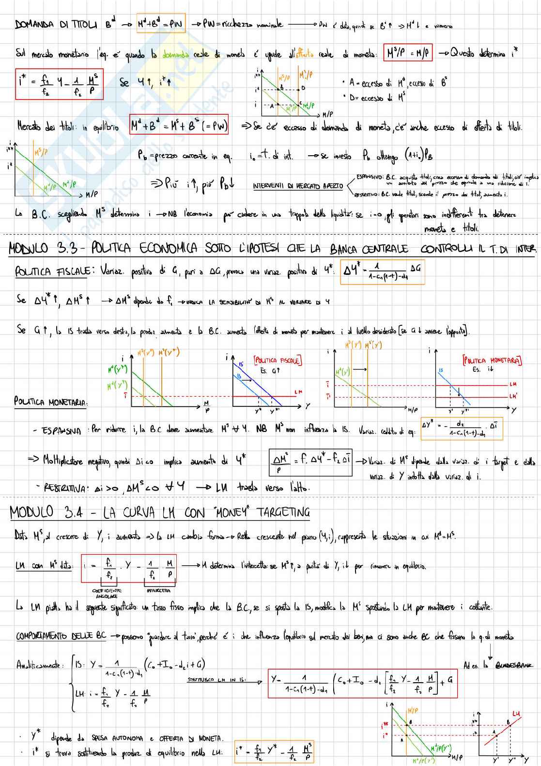 Formulario Macroeconomia - Tutte le formule d'esame Pag. 6
