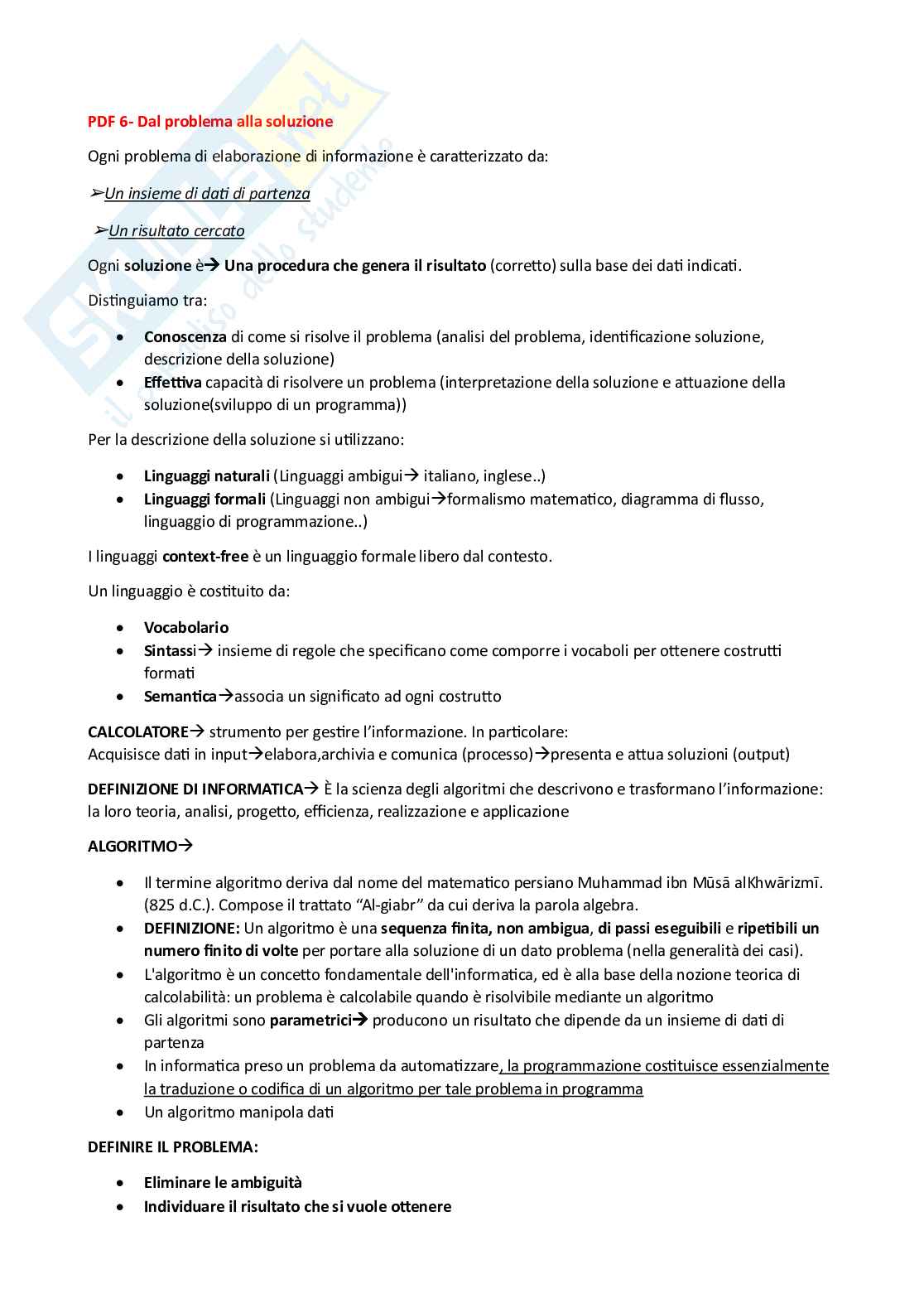 Appunti Elementi di informatica Pag. 6