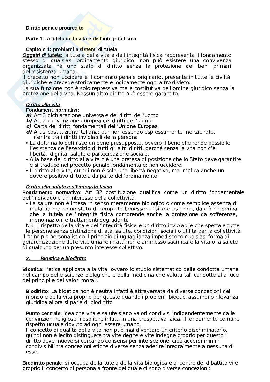 Riassunto esame Diritto penale progredito, Prof. Sotis Carlo, libro consigliato Diritto penale , Pulitano Pag. 1