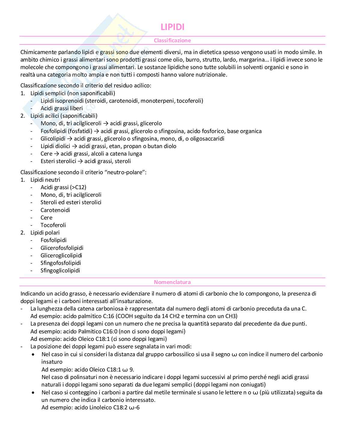 Chimica degli alimenti  Pag. 31