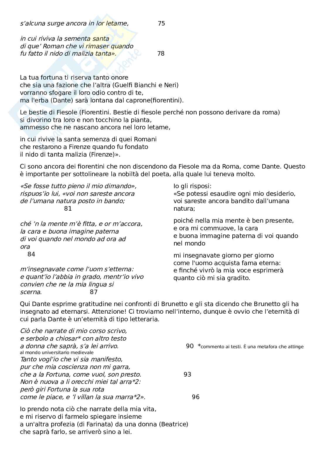 Canto XV Inferno Pag. 6