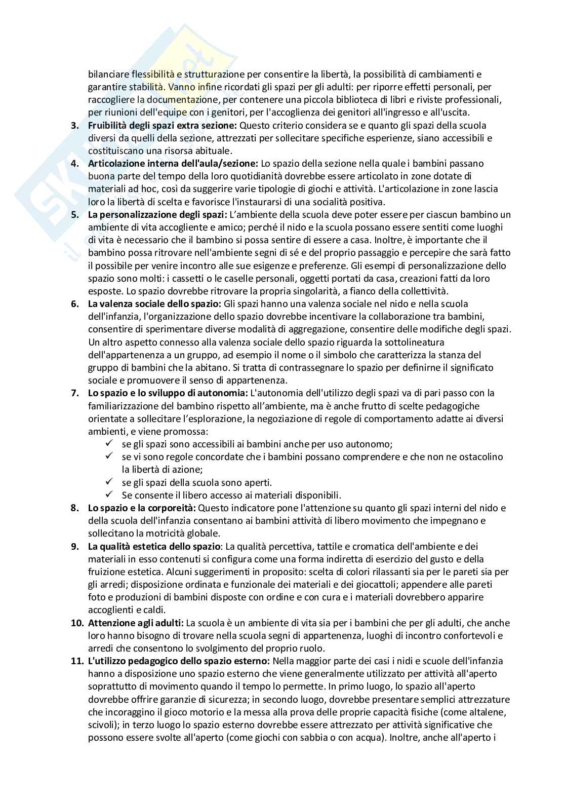 Riassunto esame Pedagogia generale , Prof. Tomarchio Maria, libro consigliato Educare l'infanzia, Bondioli, Savio Pag. 16